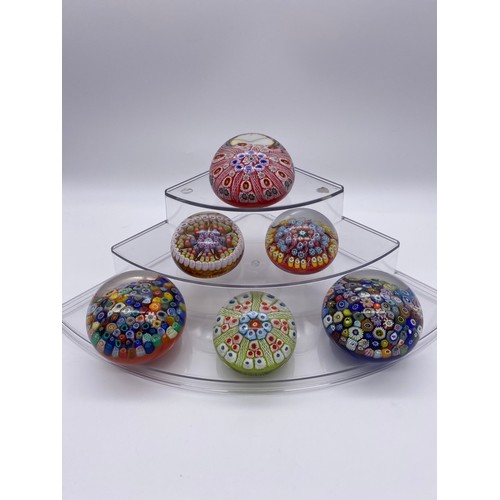 406 - SIX GLASS PAPERWEIGHTS INC. CARPET EXAMPLES