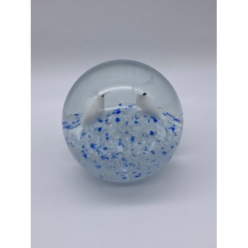 408 - SIX MURANO GLASS PAPERWEIGHTS INCLUDING VEGETABLE BASKET, SEALS, AND MAZZAGA FLOWER CUSHION EXAMPLE