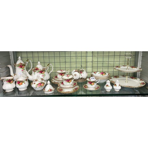 274 - ROYAL ALBERT OLD COUNTRY ROSES BONE CHINA TABLE WARES