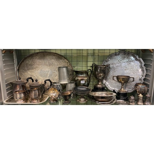 273 - SHELF OF EPNS AND OTHER METAL WARES