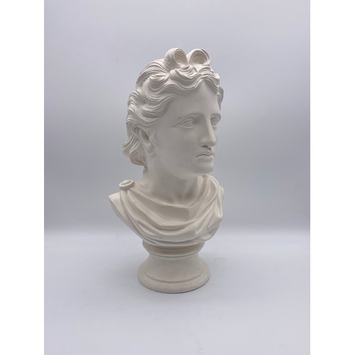 380 - PLASTER BUST OF A ROMAN PROFILE 33cm