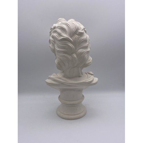 380 - PLASTER BUST OF A ROMAN PROFILE 33cm