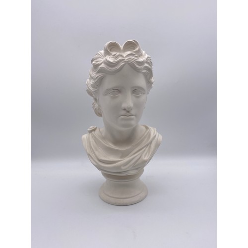 380 - PLASTER BUST OF A ROMAN PROFILE 33cm