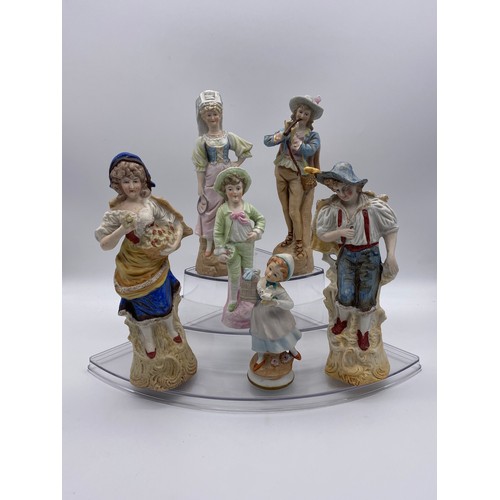 297 - 19TH CENTURY BISCUIT PORCELAIN FIGURE GROUPS