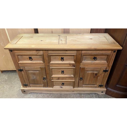 66 - COLONIAL SPANISH PINE TYPE SIDE BOARD