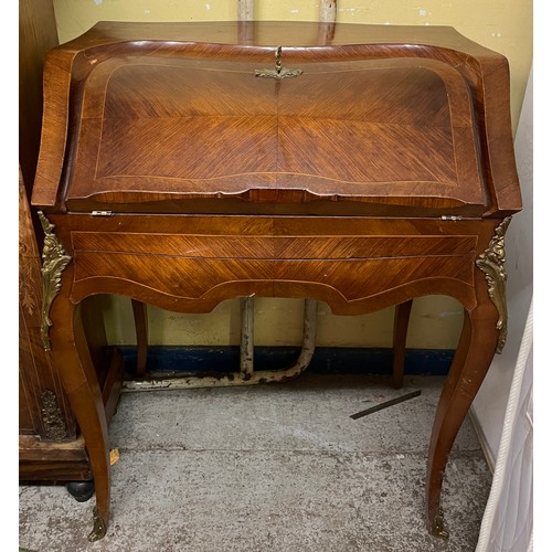 157 - FRENCH KING WOOD AND GILT METAL MOUNTED BUREAU DEDAME