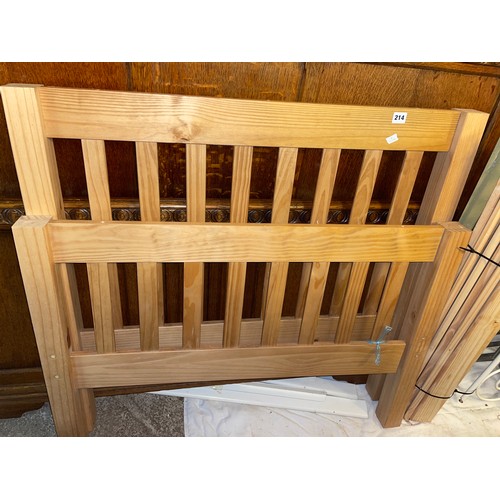 191 - PINE SINGLE BED FRAME