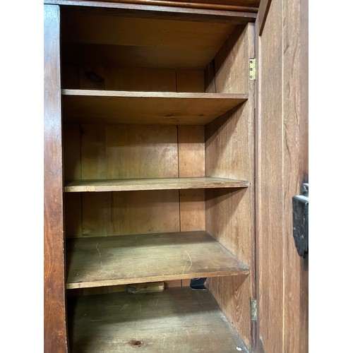 177 - 19TH CENTURY OAK LINEN PRESS CUPBOARD