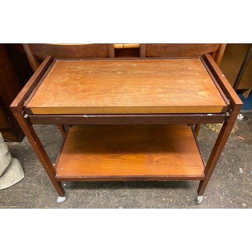 137 - 1970S METAMORPHIC TROLLEY TABLE/BUFFET