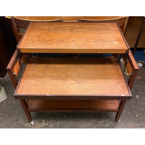 137 - 1970S METAMORPHIC TROLLEY TABLE/BUFFET