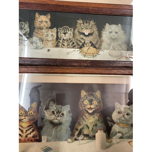 352 - THREE EARLY 20TH CENTURY LITHOGRAPHIC PRINTS OF CATS AFTER LOUIS WAIN