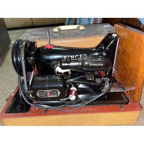 126 - VINTAGE CASED SEWING MACHINE