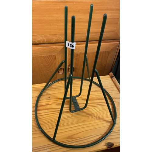 156 - GREEN METAL WORK CHRISTMAS TREE STAND