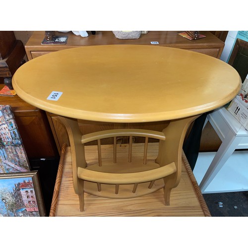 151 - BEECH FOLDING LAP TABLE AND MAGAZINE TABLE