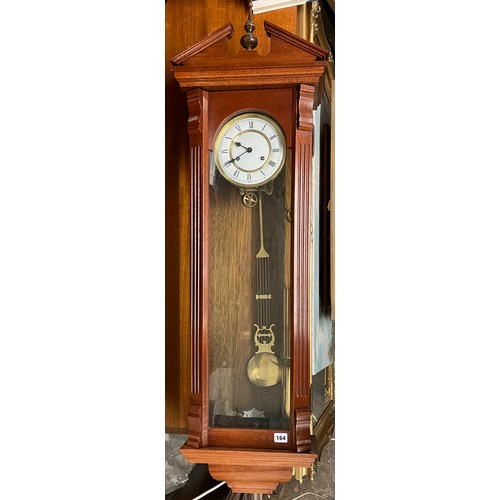 164 - 20TH CENTURY VIENNA STYLE PENDULUM WALL CLOCK