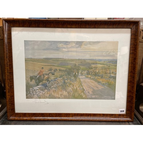 359 - SIGNED LITHOGRAPHIC PRINT BY LIONEL EDWARDS HUNTING COUNTIES THE COTSWOLDS SIGNED IN PENCIL WITH BLI... 