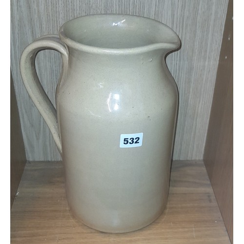 532 - POTTERY PITCHER JUG