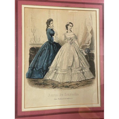 361 - TINTED COUTURE PRINTS FRENCH FROM THE JOURNAL DES DE MOSEL PRINTS 53CM X 64CM