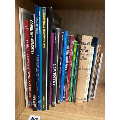 403 - SELECTION OF BOOKS ON COVENTRY