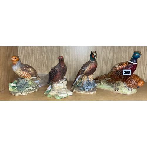 398 - BESWICK 2078 FIGURE GROUP AND KOWAC GROUSE, PHEASANT FIGURE GROUPS