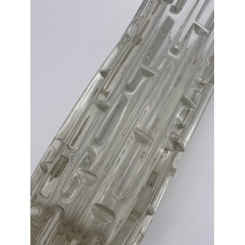 636 - SKLO UNION GLASS MAZE VASE DESIGNED BY FRANTISEK VIZNER 25CM