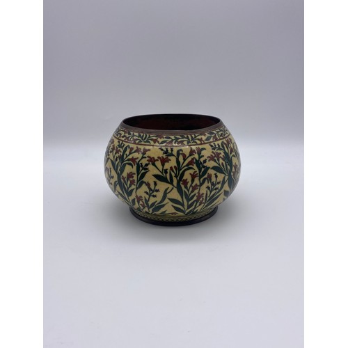 643 - CREAM CLOISONNÉ SQUAT BOWL 9CM