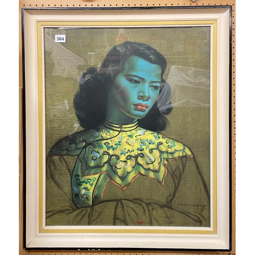 364 - CHINESE GIRL PRINT AFTER TRETCHIKOFF F/G 59CM X 49CM