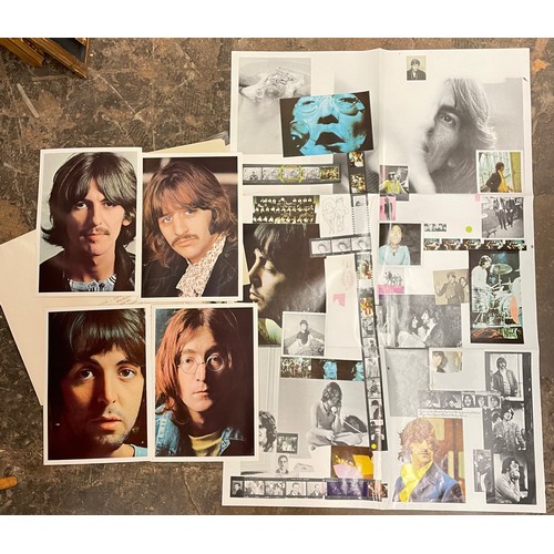 557 - THE BEATLES THE WHITE ALBUM WITH POSTER AND FOUR PORTRAIT PHOTOGRAPHS NUMBER 140239