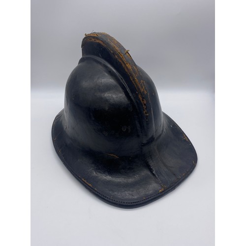 620 - LEATHER BRITISH FIRE SERVICE ASSOCIATION HELMET