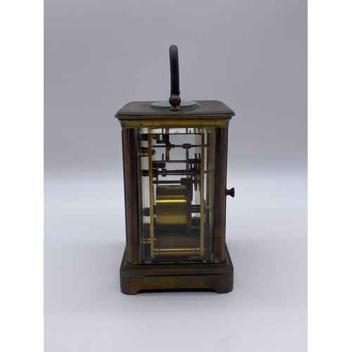 626 - MINIATURE BRASS CARRIAGE CLOCK