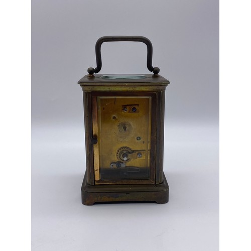 626 - MINIATURE BRASS CARRIAGE CLOCK