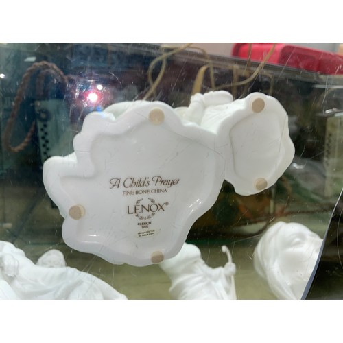 450 - LENOX BLANC DE CHINE FINE CHINA MODELS OF PIETA, AND THE NATIVITY