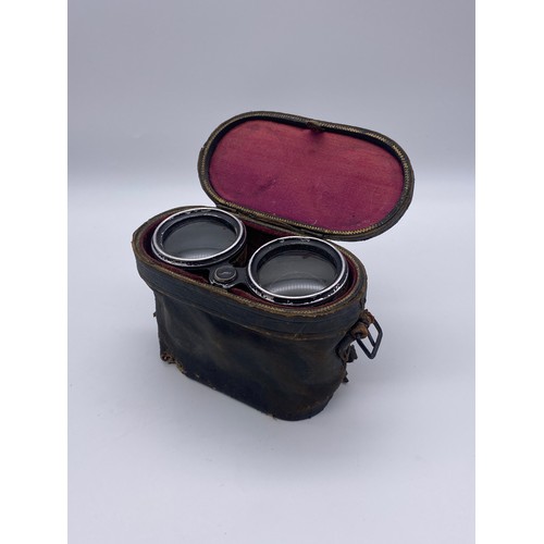 606 - J.LIZARS EDINBURGH AND LONDON BINOCULARS IN CASE