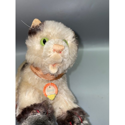 437 - STEIFF CAT PLUSH TOY CALLED GUSSY