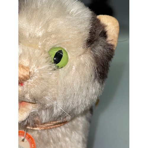 437 - STEIFF CAT PLUSH TOY CALLED GUSSY