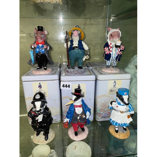 444 - TINNED REGENCY FINE ART RESIN FIGURES TALES OF HONEY SUCKLE HILL