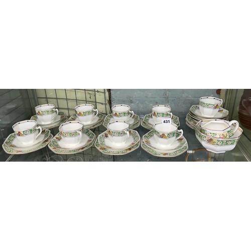 431 - ROYAL DOULTON OCTAGONAL TEA SERVICE