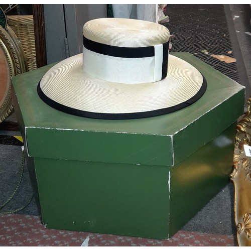 479 - THREE HARRODS MILINARY BOXES CONTAINING SELECTION OF HATS INC LADIES BOATER