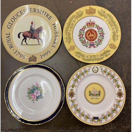 655 - ROYAL WORCESTER AND SPODE GLOCESTER REGIMENTAL COMMEMORATIVE PLATES