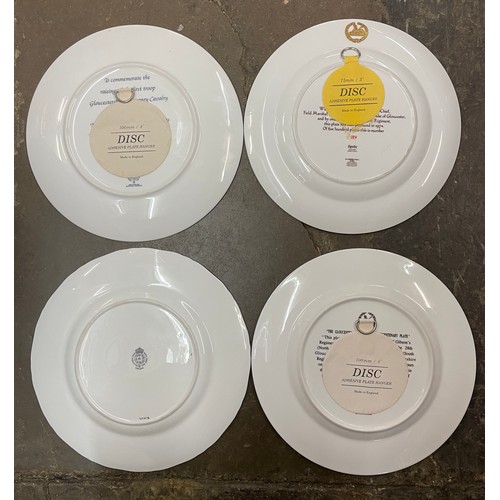 655 - ROYAL WORCESTER AND SPODE GLOCESTER REGIMENTAL COMMEMORATIVE PLATES