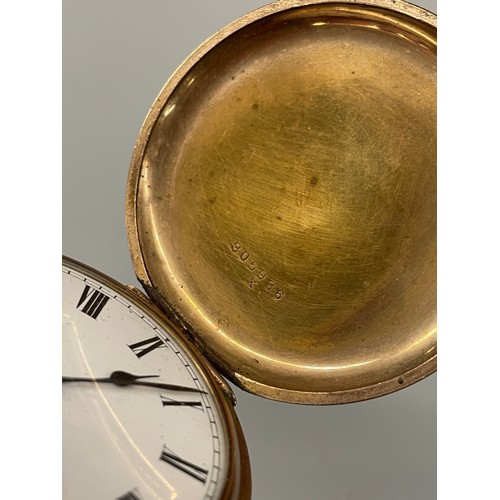 688 - GOLD PLATED FULL HUNTER POCKET WATCH