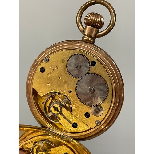 688 - GOLD PLATED FULL HUNTER POCKET WATCH