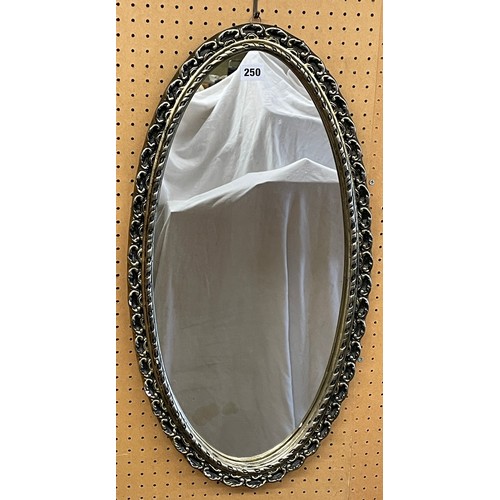 177 - GILT OVAL FRAMED MIRROR