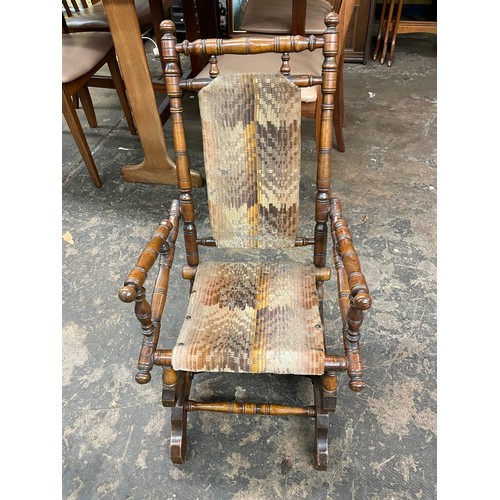 113 - SMALL CHILDS SHAKER STYLE ROCKING CHAIR