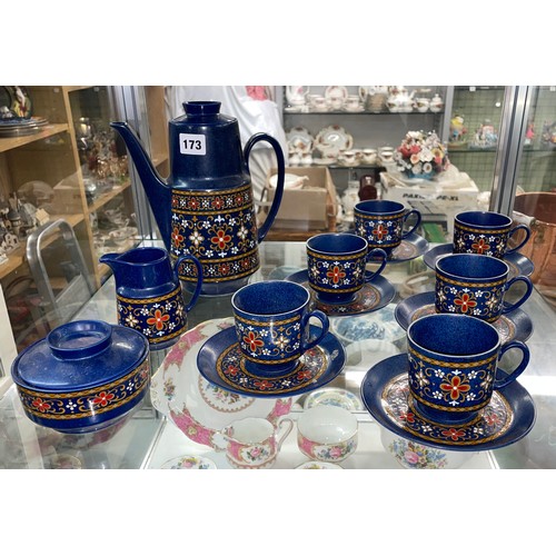 173 - WINTERLING PATTERN COBALT BLUE BAVARIAN COFFEE SERVICE