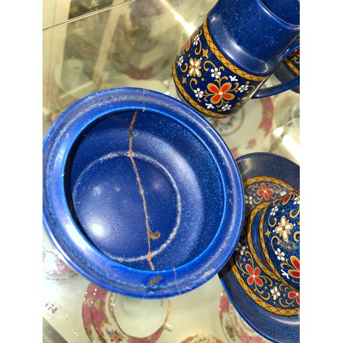 173 - WINTERLING PATTERN COBALT BLUE BAVARIAN COFFEE SERVICE