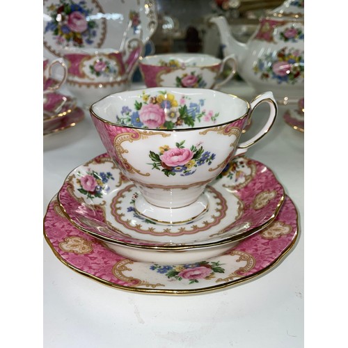 174 - ROYAL ALBERT LADY CARLYLE BONE CHINA TEA SERVICE