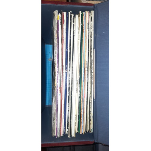 342 - FOUR CASES OF VINYL LPS INCLUDING IRON MAIDEN, MUSICALS, PAUL MCCARTNEY, TAMMY WYNETTE, ELVIS, AND A... 