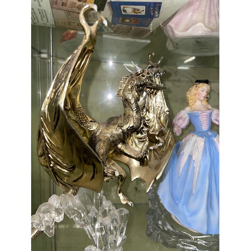 214 - FRANKLIN MINT FOR THE HOUSE OF FABERGE LOST STAR PRINCESS AND PRINCESS OF THE ICE PALACE FIGURE GROU... 