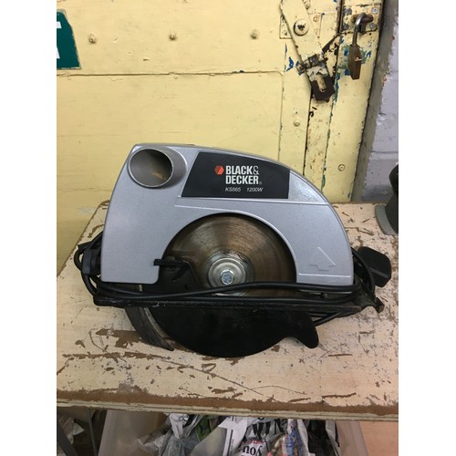 366 - BLACK AND DECKER KS 865 CIRCULAR SAW, BLACK AND DECKER ELECTRIC PLANER, AND HILKA ORBITAL SANDER